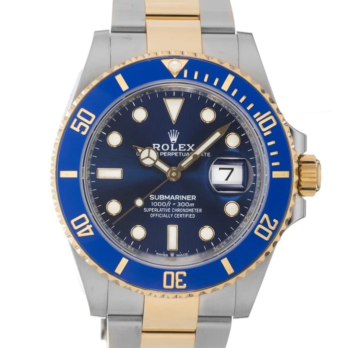 ROLEX SUBMARINER DATE WATCH: ROLEX Submariner Date Watch Brand: ROLEX Type: Wristwatch Material: Case Material Stainless Steel, Yellow Gold, Band Material Stainless Steel, Yellow Gold Color: Case Color Silver, Gold, Dial Color