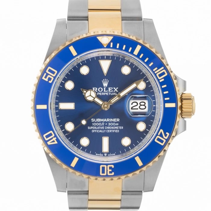 ROLEX SUBMARINER DATE WATCH: ROLEX Submariner Date Watch Brand: ROLEX Type: Wristwatch Material: Case Material Stainless Steel/Yellow Gold, Band Material Stainless SteelYellow Gold Color: Case Color Silver, Gold, Dial Color Blue,