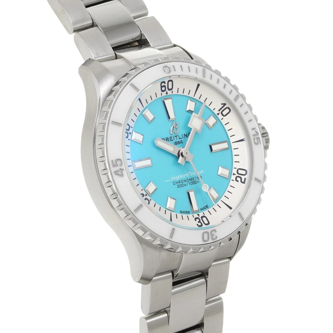 BREITLING SUPEROCEAN TURQUOISE WATCH - 3