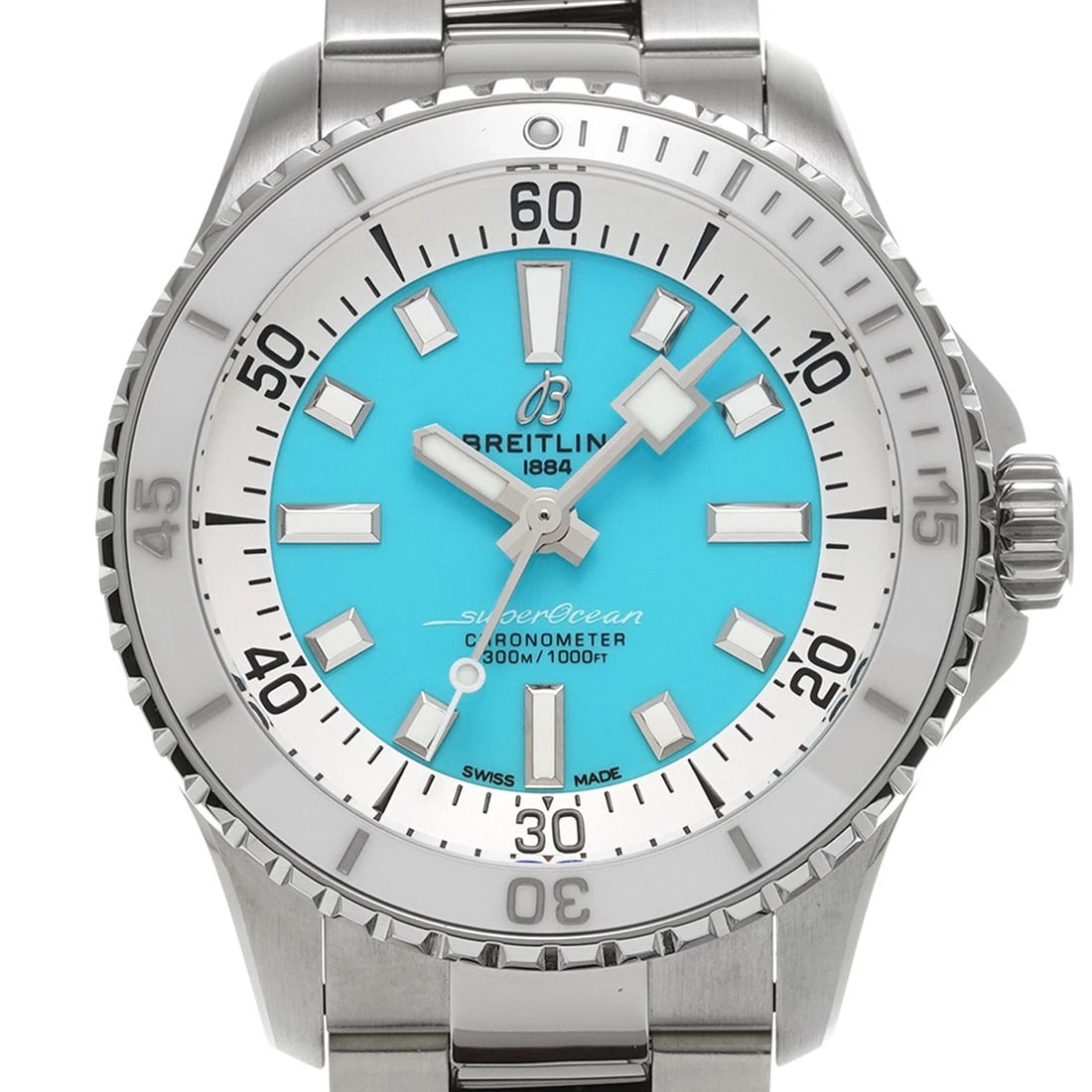 BREITLING SUPEROCEAN TURQUOISE WATCH - 4