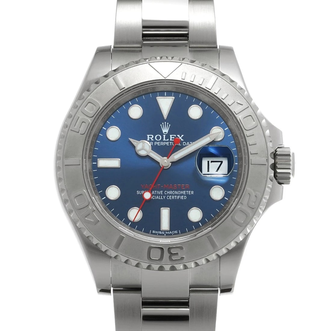 ROLEX YACHT MASTER BLUE WATCH: ROLEX Yacht Master blue Watch Brand: ROLEX Type: Wristwatch Material: Band Material Stainless steel, Case Material Stainless steel Color: Dial Color blue Size: ??Case? H/about 40mm W/about 40mm D/abou