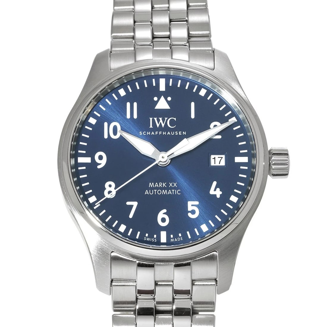 IWC PILOT'S BLUE WATCH: IWC Pilot's blue Watch Brand: IWC Type: Wristwatch Material: Band Material Stainless steel, Case Material Stainless steel Color: Dial Color blue Size: ??Case? H/about 40mm W/about 40mm D/about 10.8mm 