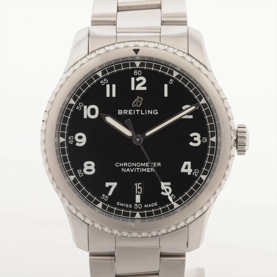 BREITLING NAVITIMER BLACK DIAL WATCH (1 of 4)