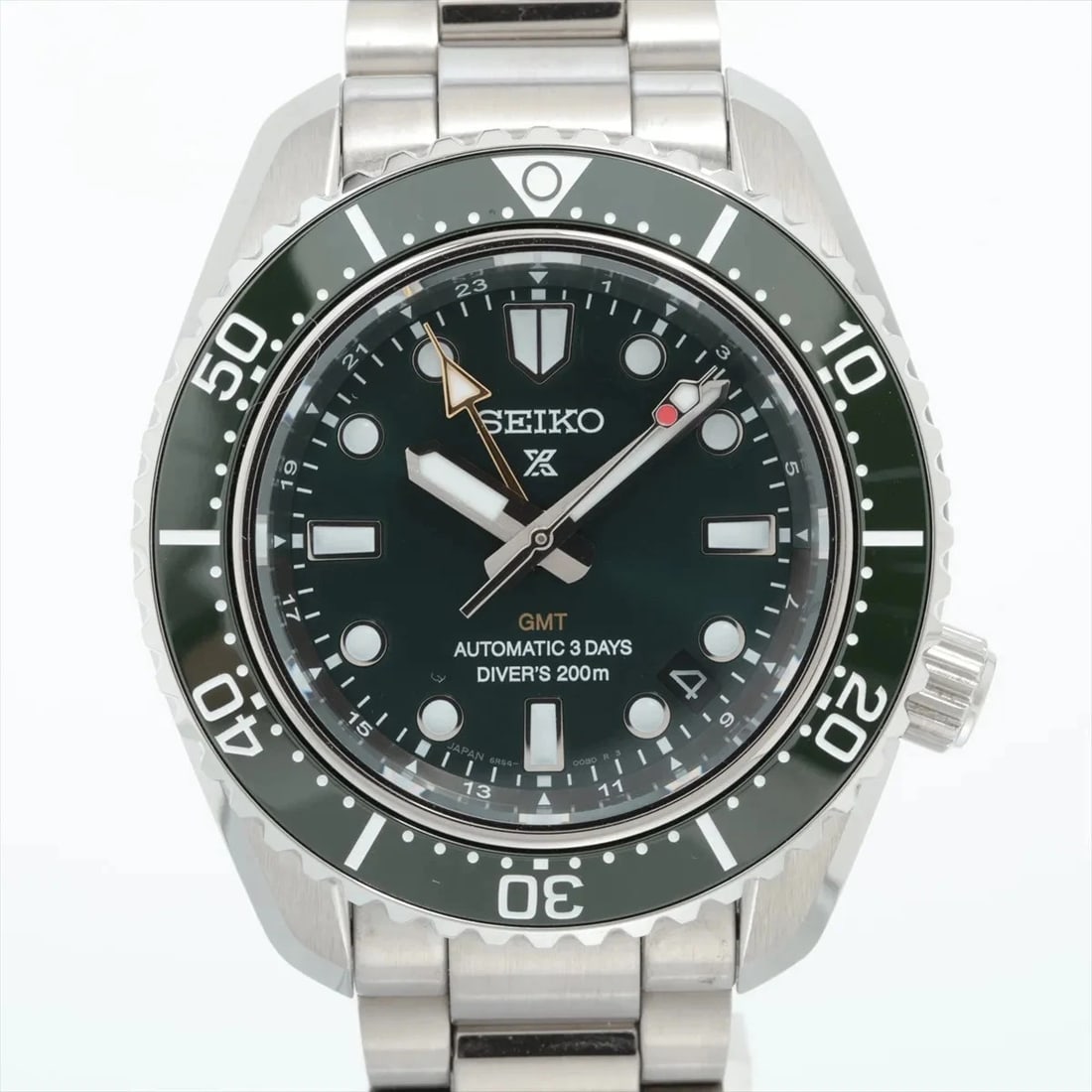 SEIKO PROSPEX GREEN-FACE WATCH: Seiko Prospex Green-Face Watch Brand: Seiko Type: Wristwatch Material: SS Color: Dial Color green Size: Case:W1.6 x H1.6inch / W41 x H41Circumference of Wrist:6.7inch / 17 Accessories: None