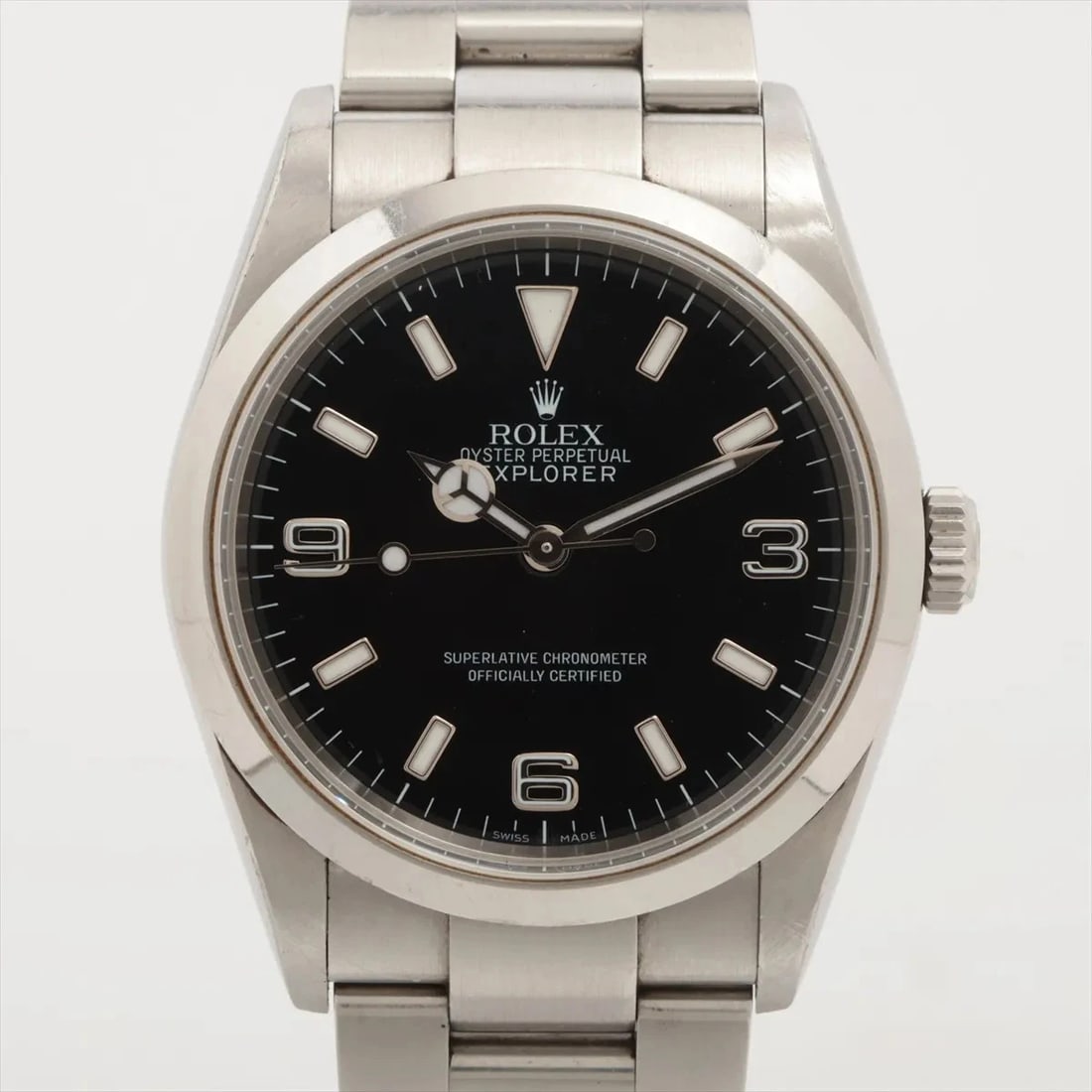 ROLEX EXPLORER I BLACK DIAL WATCH: Rolex Explorer I Black Dial Watch Brand: Rolex Type: Wristwatch Material: SS Color: Dial Color Black Size: Case:W1.2 x H1.2inch / W36 x H36Circumference of Wrist:6.3inch / 16 Accessories: None