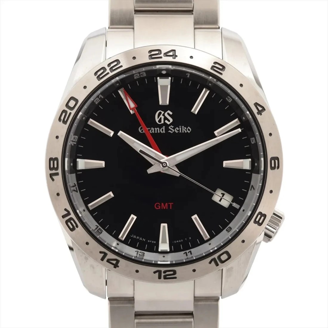 GRAND SEIKO SPORTS COLLECTION GMT BLUE-FACE WATCH: Grand Seiko Sports Collection GMT Blue-Face Watch Brand: Grand Seiko Type: Wristwatch Material: SS Color: Dial Color silver Size: Case:W1.2 x H1.2inch / W34 x H34Circumference of Wrist:5.9inch / 15