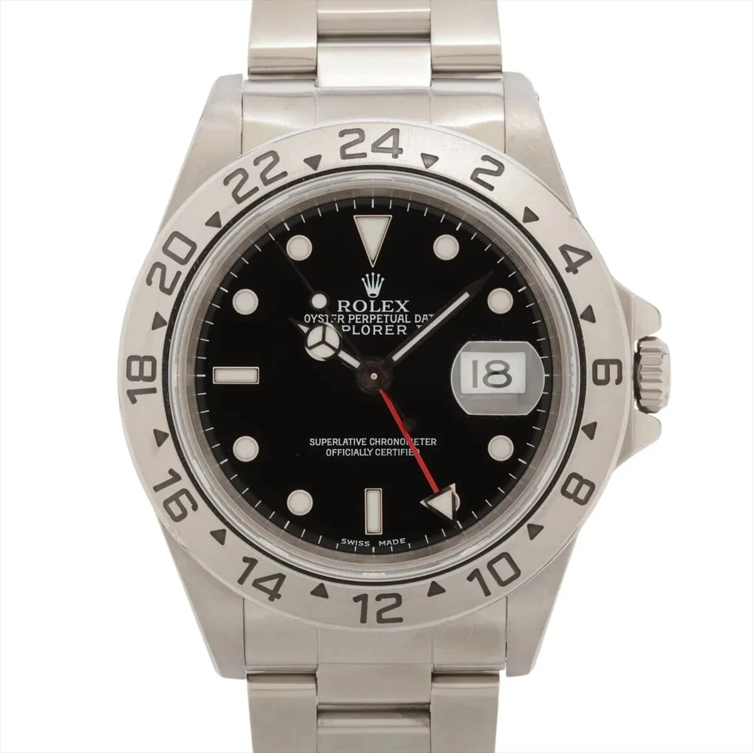 ROLEX EXPLORER II BLACK DIAL WATCH: Rolex Explorer II Black Dial Watch Brand: Rolex Type: Wristwatch Material: SS Color: Dial Color Black Size: Case:W1.6 x H1.6inch / W40 x H40Circumference of Wrist:6.7inch / 17 Accessories: None