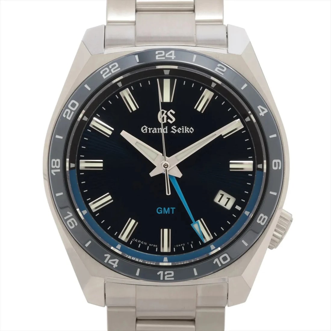 GRAND SEIKO SPORTS COLLECTION GMT BLUE DIAL WATCH: Grand Seiko Sports Collection GMT Blue Dial Watch Brand: Grand Seiko Type: Wristwatch Material: SS Color: Dial Color blue Size: Case:W1.6 x H1.6inch / W40 x H40Circumference of Wrist:7.9inch / 20