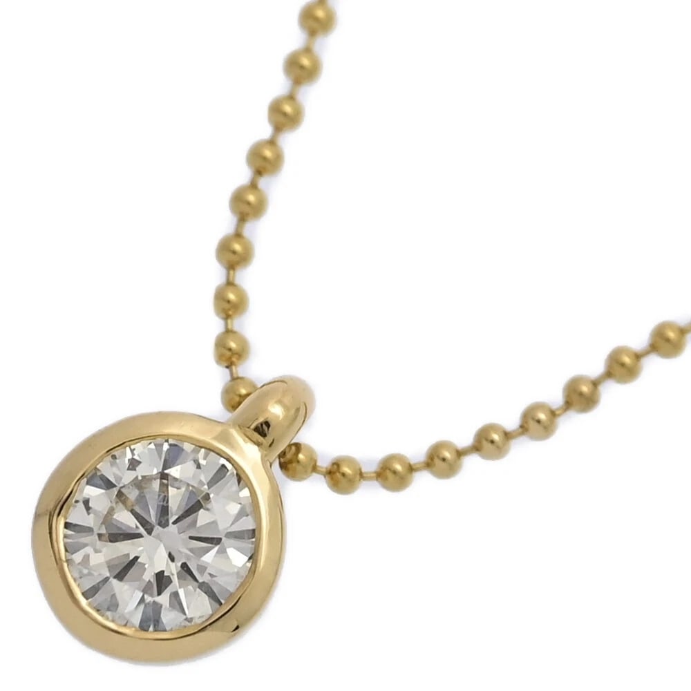 LARGE SOLITAIRE DIAMOND NECKLACE: Large Solitaire Diamond Necklace Brand: Unbranded Type: Necklace Material: K18 YG / 750 Diamond, Main Stone/Creation Natural Color: Yellow Size: Top size: Height 8.3 mm x Width 6.5 mm x Depth 3.9 mm