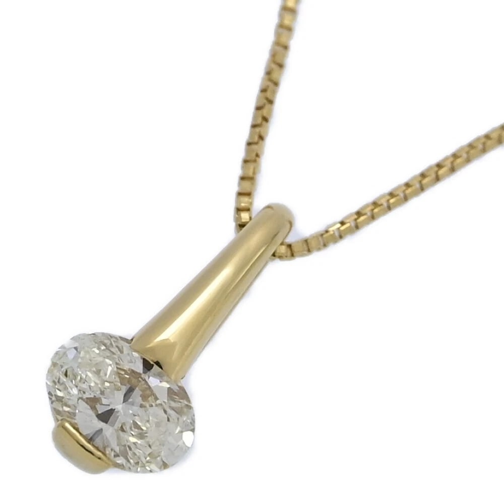 TASAKI DIAMOND SIMPLE LINE NECKLACE: TASAKI Diamond Simple Line Necklace Brand: TASAKI Type: Necklace Material: K18YG Diamond, Main Stone/Creation Natural Color: Yellow Gold Size: Top size: H11.6 mm × W5.5 mm × D3.8 mm Vatican inner