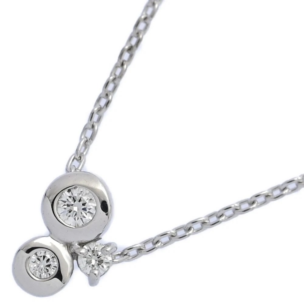 STAR JEWELRY 3P DIAMOND NECKLACE: STAR JEWELRY 3P Diamond Necklace Brand: Other Designers Type: Necklace Material: K18WG Diamond, Main Stone/Creation Natural Color: White gold Size: Top dimensions: H5.9 mm × W6.4 mm × D3.2 mm Total 