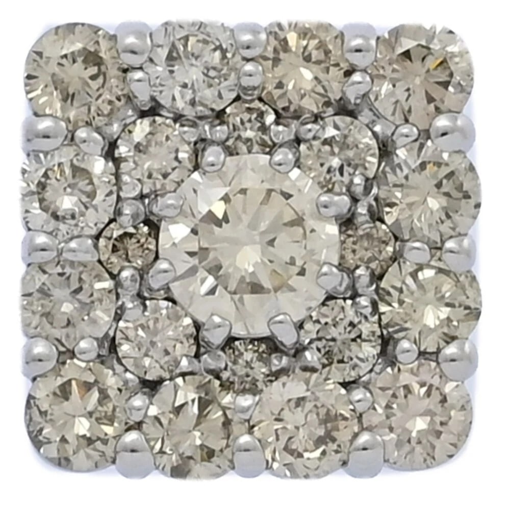PAVE DIAMOND PENDANT TOP: Pave Diamond Pendant Top Brand: Unbranded Type: Pendant Material: K18WG Diamond, Main Stone/Creation Natural Color: White Gold Size: Height: 9.1mm Width: 9.1mm Depth: 4.9mm Bail Inner Diameter: 6.3 x 