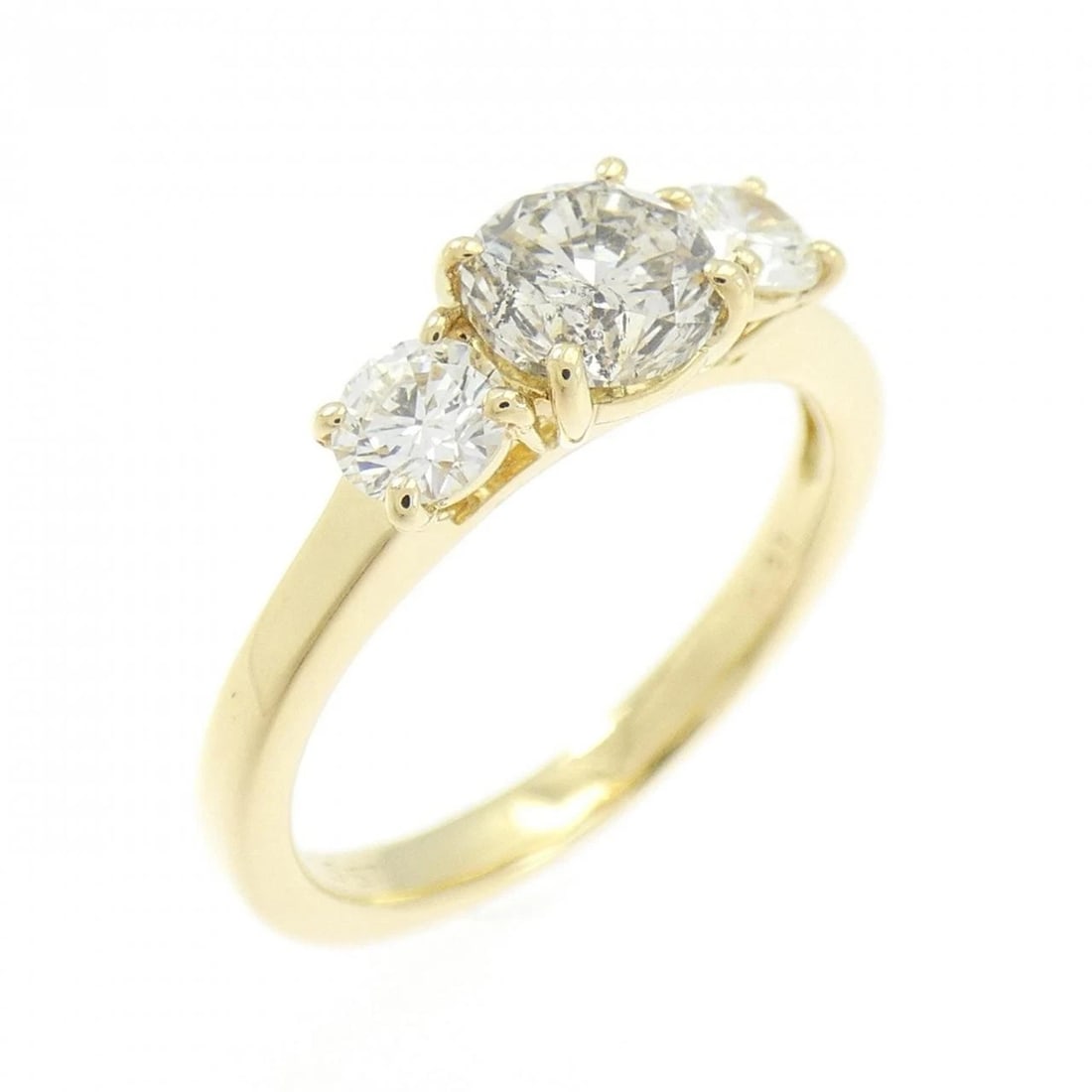 K18YG DIAMOND RING: K18YG Diamond Ring Brand: Unbranded Type: Diamond Ring Material: K18 yellow gold, Main Stone/Creation natural Color: yellow gold Size: US 4 1/2 Accessories: None Accessories Notice: When purchasing