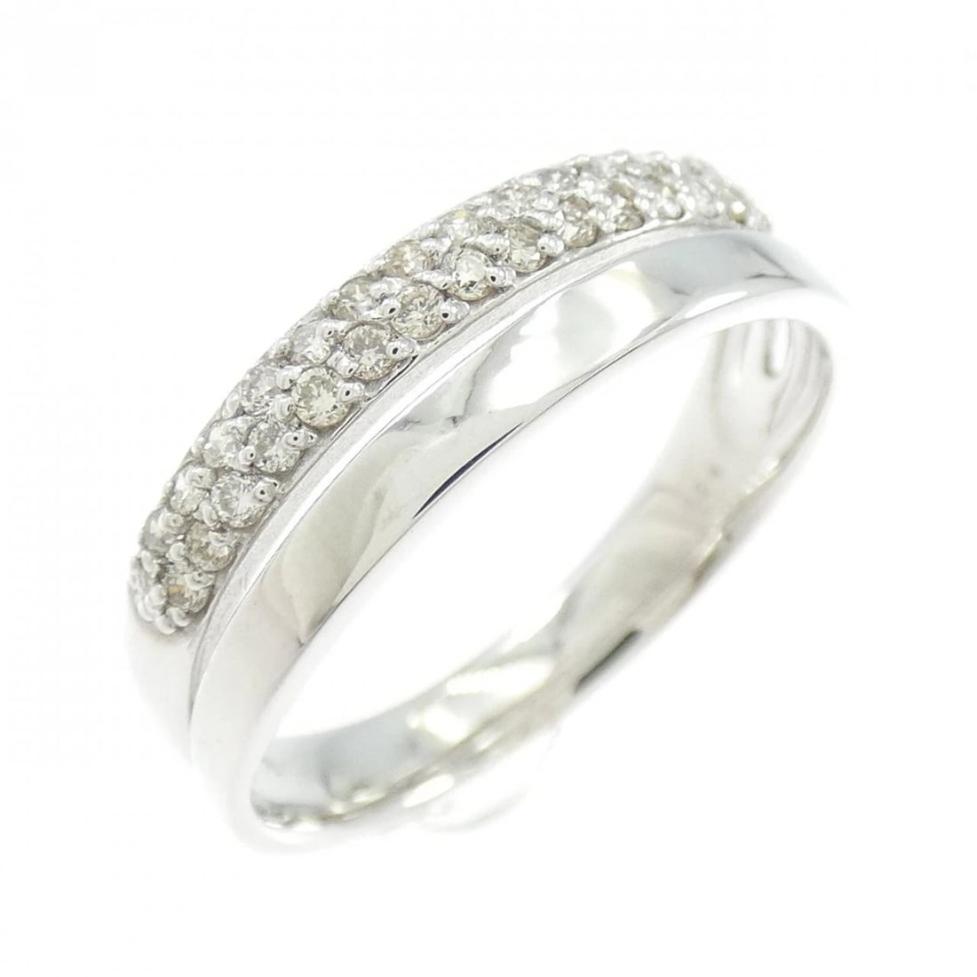 K18WG DIAMOND RING: K18WG Diamond Ring Brand: Unbranded Type: Diamond Ring Material: 18k White Gold, Main Stone/Creation Natural Color: White Gold Size: US 5 3/4 Accessories: None Accessories Notice: When pur