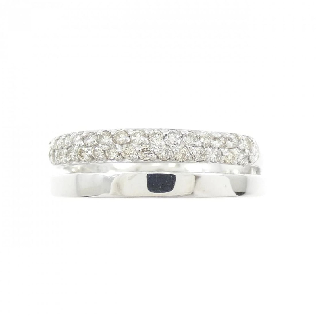 K18WG DIAMOND RING - 2