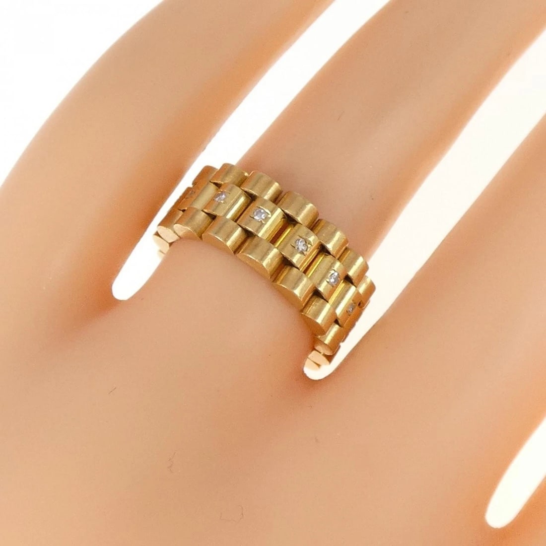 K18YG DIAMOND RING - 3