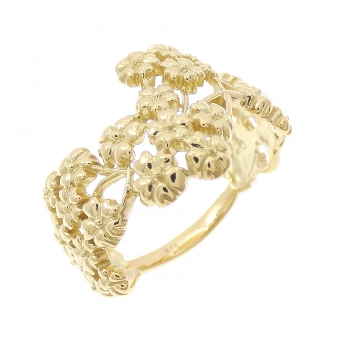 K18YG RING: K18YG ring Brand: Unbranded Type: Ring Material: 18K Yellow Gold, Color: Yellow Gold Size: US 6 1/4 Accessories: None Accessories Notice: When purchasing pre-owned goods, please refer to t