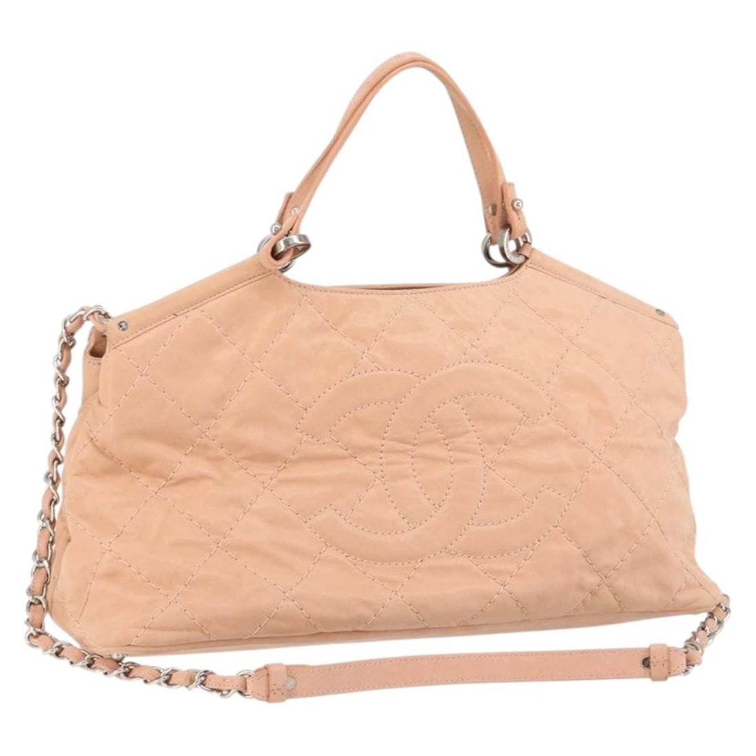 CHANEL WILD STITCH CHAIN SHOULDER BAG COATED: CHANEL Wild Stitch Chain Shoulder Bag Coated Brand: CHANEL Type: Shoulder Bag Material: Coated Canvas Color: Beige Size: W15.4 x H7.9 x D5.5inch(Approx) Accessories: None Accessories Notic