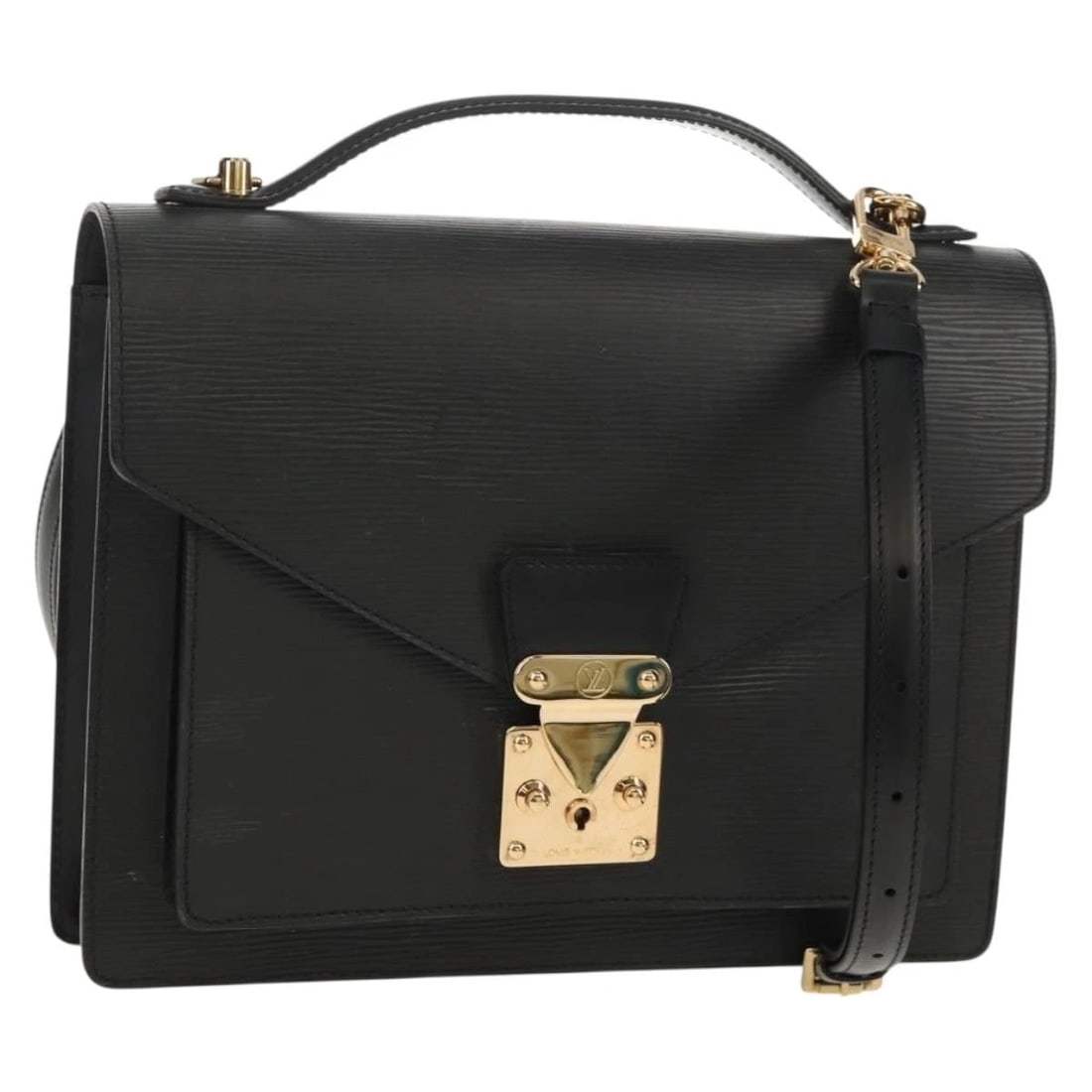 LOUIS VUITTON EPI MONCEAU 28 HAND BAG BLACK: LOUIS VUITTON Epi Monceau 28 Hand Bag Black Brand: LOUIS VUITTON Type: Hand Bag Material: Epi Leather Color: Black Size: W10.8 x H8.9 x D2.4inch(Approx) Accessories: None Accessories Notic