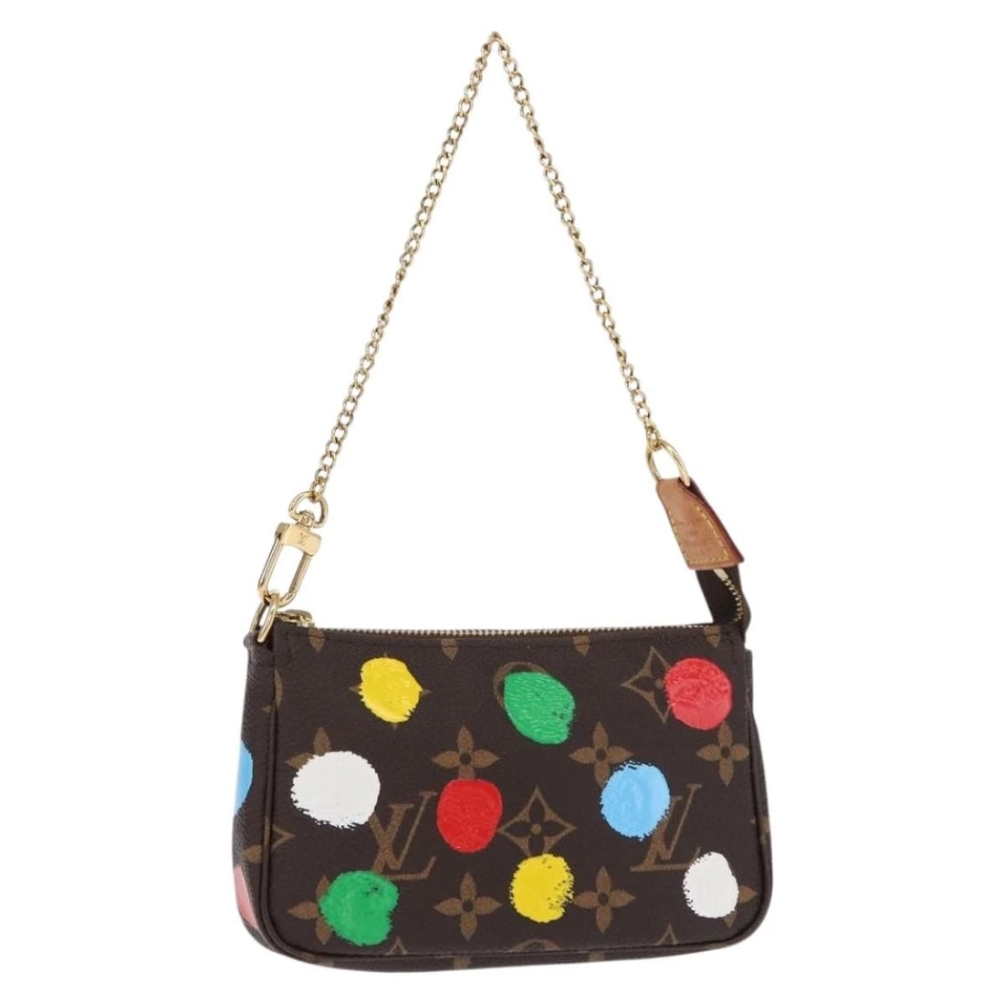 LOUIS VUITTON YAYOI KUSAMA MINI POCHETTE ACCESSOIRES POUCH: LOUIS VUITTON Yayoi Kusama Mini Pochette Accessoires Pouch Brand: LOUIS VUITTON Type: Pouch Material: Monogram Canvas Color: Monogram Size: W5.9 x H3.7 x D1.0inch(Approx) Accessories: None
