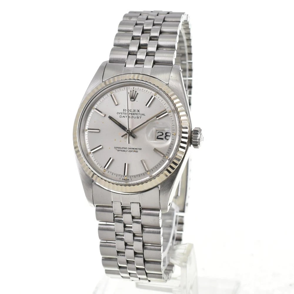 ROLEX DATEJUST SILVER AUTOMATIC WATCH - 2