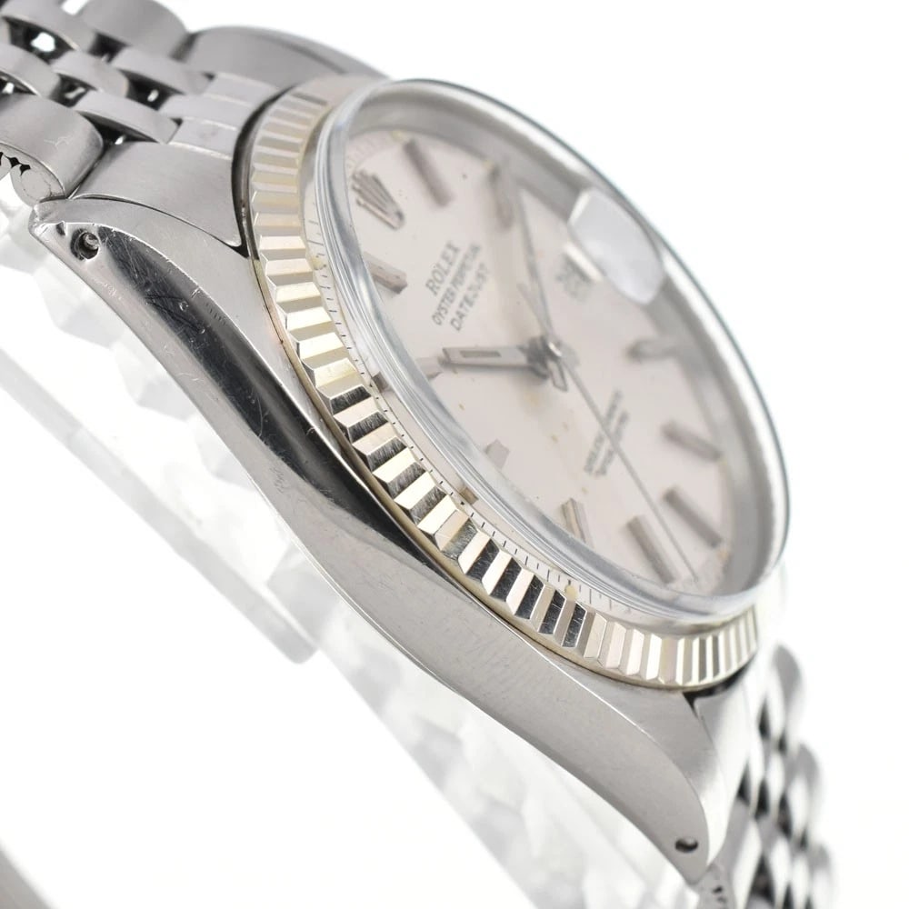 ROLEX DATEJUST SILVER AUTOMATIC WATCH - 4