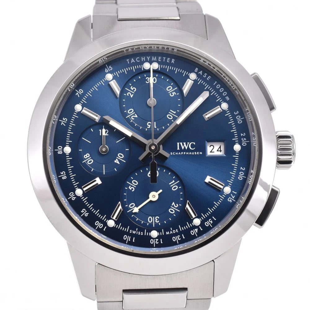 IWC SCHAFFHAUSEN CHRONOGRAPH DATE AUTOMATIC WATCH: IWC SCHAFFHAUSEN Chronograph Date Automatic Watch Brand: IWC SCHAFFHAUSEN Type: Wristwatch Material: Case Material Stainless Steel, Band Material Stainless Steel Color: Case Color Silver, Dial Color