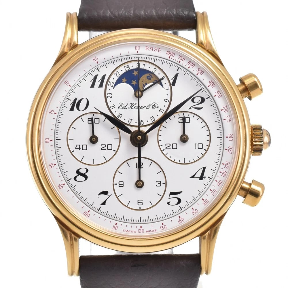 TAG HEUER EDWARD WATCH: TAG HEUER Edward Watch Brand: TAG HEUER Type: Wristwatch Material: Case Material Gold Plated, Band Material leather Color: Case Color gold, Dial Color White, Band color Brown Size: Case size About 34m