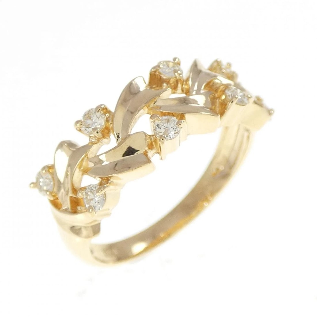 K18YG DIAMOND RING: K18YG Diamond Ring Brand: Unbranded Type: Diamond Ring Material: 18K Yellow Gold, Main Stone/Creation Natural Color: Yellow Gold Size: US 5 3/4 Accessories: None Accessories Notice: When purchasing