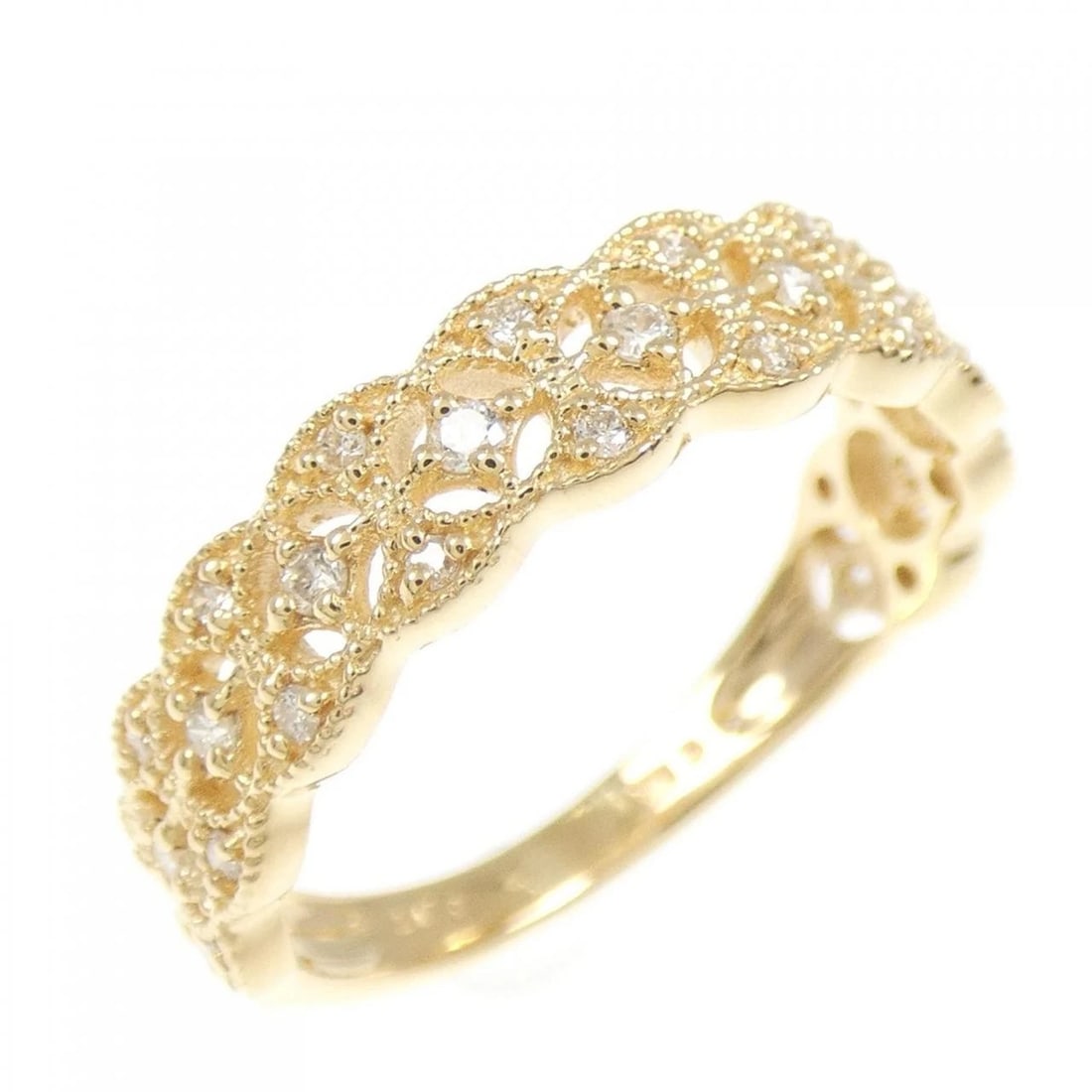 K18PG DIAMOND RING: K18PG Diamond Ring Brand: Unbranded Type: Diamond Ring Material: 18k Pink Gold, Main Stone/Creation Natural Color: Pink Gold Size: US 5 Accessories: None Accessories Notice: When purchasing pre-owned