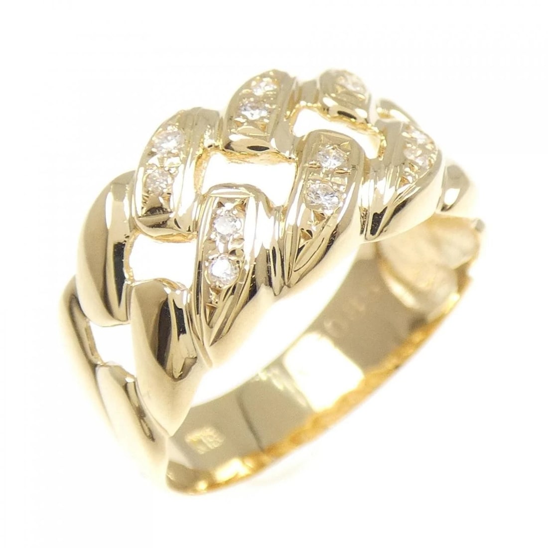 K18YG DIAMOND RING: K18YG Diamond Ring Brand: Unbranded Type: Diamond Ring Material: 18K Yellow Gold, Main Stone/Creation Natural Color: Yellow Gold Size: US 6 Accessories: None Accessories Notice: When purchasing
