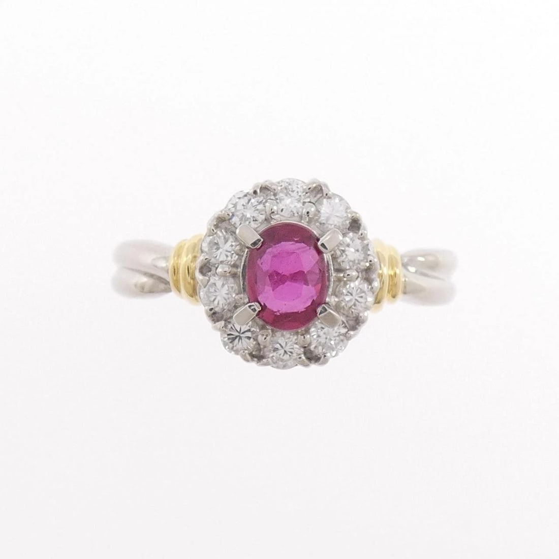 PT900/K18YG RUBY RING - 2