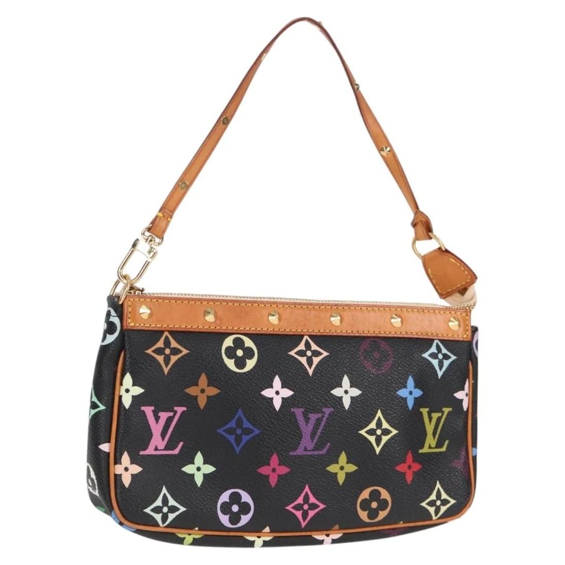 LOUIS VUITTON MONOGRAM MULTICOLOR POCHETTE ACCESSOIRES BLACK: LOUIS VUITTON Monogram Multicolor Pochette Accessoires Black Brand: LOUIS VUITTON Type: Pouch Material: Monogram Multicolor Canvas Color: Black Size: W8.5 x H4.9 x D1.6inch(Approx) Accessories: No