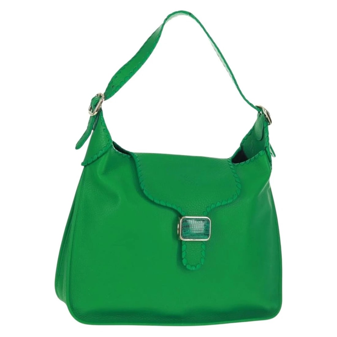 LOEWE GRANADA SHOULDER BAG LEATHER GOLD GREEN: LOEWE Granada Shoulder Bag Leather Gold Green Brand: LOEWE Type: Shoulder Bag Material: Leather Color: Gold/Green Size: W14.6 x H9.8 x D3.9inch(Approx) Accessories: None Accessories Notice