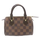 LOUIS VUITTON DAMIER EBENE MINI SPEEDY HAND BAG: LOUIS VUITTON Damier Ebene Mini Speedy Hand Bag Brand: LOUIS VUITTON Type: Hand Bag Material: Damier Ebene Canvas Color: Damie Ebene Size: W6.3 x H4.3 x D2.8inch(Approx) Accessories: None