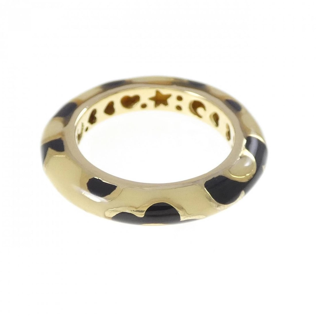 PONTE VECCHIO RESIN RING: Ponte Vecchio resin ring Brand: Ponte Vecchio Type: Ring Material: 750 yellow gold, Color: Yellow Gold Size: US 5 3/4 Accessories: None Accessories Notice: When purchasing pre-owned goods,
