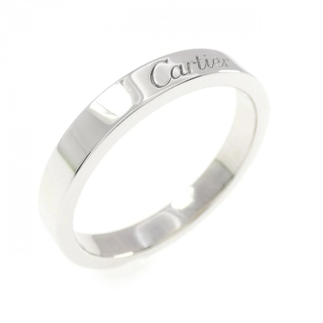 CARTIER ENGRAVED RING: Cartier Engraved Ring Brand: CARTIER Type: Ring Material: Platinum950, Color: Platinum Size: US 6 1/2 Accessories: None Accessories Notice: When purchasing pre-owned goods, please refer to