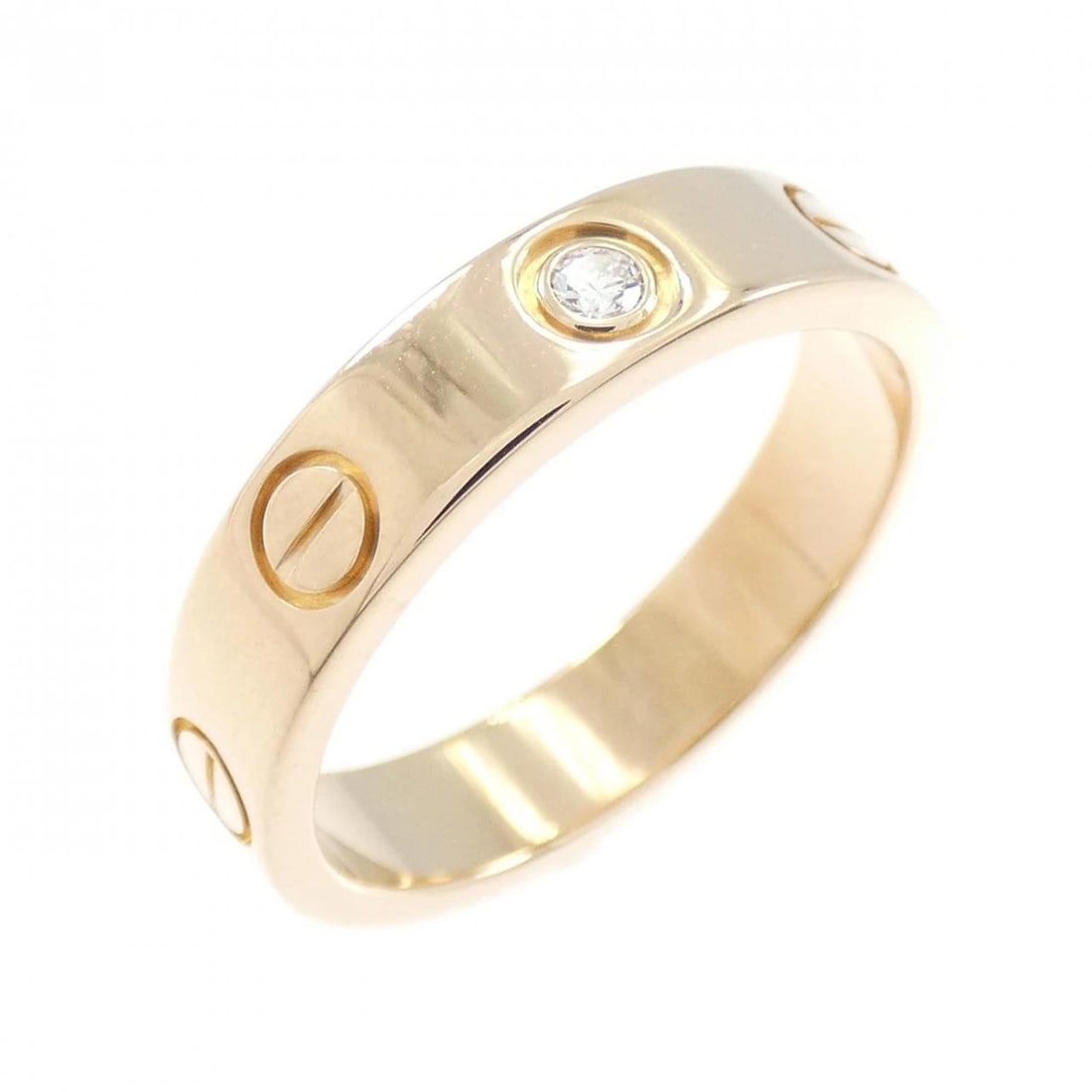 CARTIER MINI LOVE 1P RING: Cartier Mini Love 1P Ring Brand: CARTIER Type: Ring Material: 750 Pink Gold, Main Stone/Creation Natural Color: Pink Gold Size: US 4 1/2 Accessories: None Accessories Notice: When purchasi