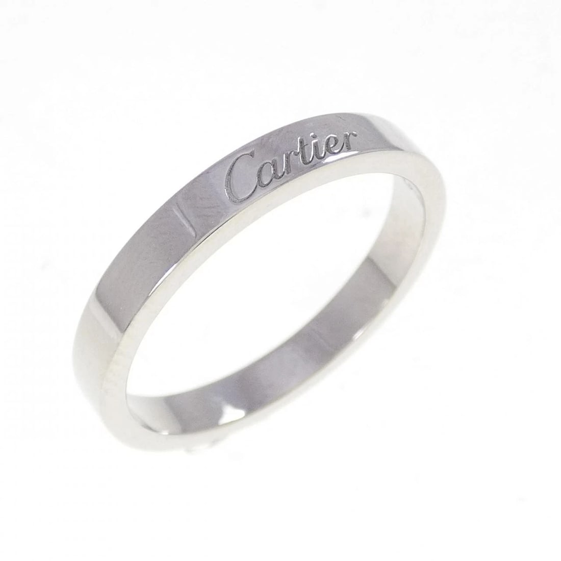 CARTIER ENGRAVED RING: Cartier Engraved Ring Brand: CARTIER Type: Ring Material: Platinum950, Color: Platinum Size: US 8 1/2 Accessories: None Accessories Notice: When purchasing pre-owned goods, please refer to the photos