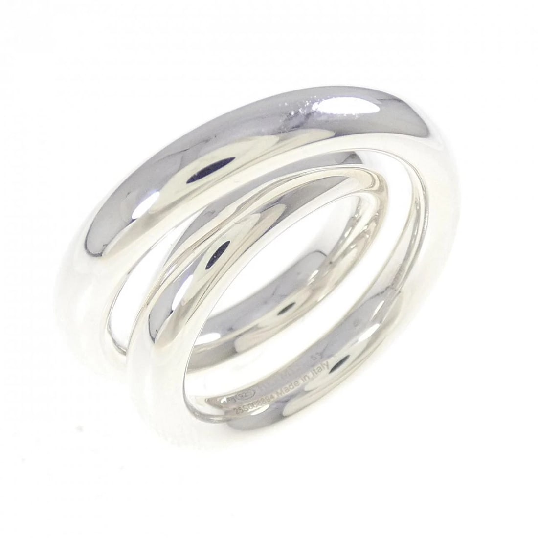 HERMES VERTIGE RING: Hermes Vertige Ring Brand: HERMES Type: Ring Material: 925Silver, Color: Silver Size: US 5 1/4(51) Accessories: None Accessories Notice: When purchasing pre-owned goods, please refer to th