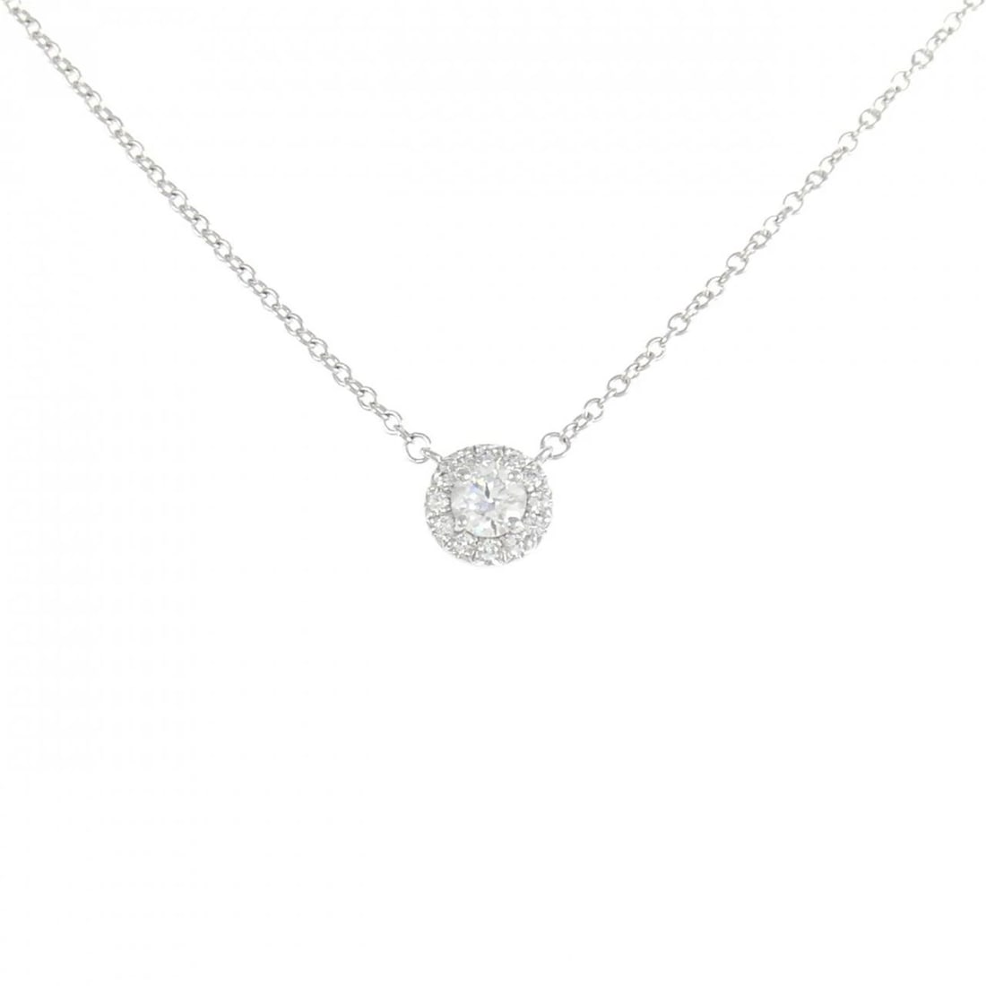TIFFANY&CO. SOLESTE NECKLACE: TIFFANY&Co. Soleste Necklace Brand: TIFFANY&Co. Type: Necklace Material: Platinum950, Main Stone/Creation Natural Color: Platinum Size: 43cm Pendant length approx. x width approx.: 5.5mmx5.6mm Chain m