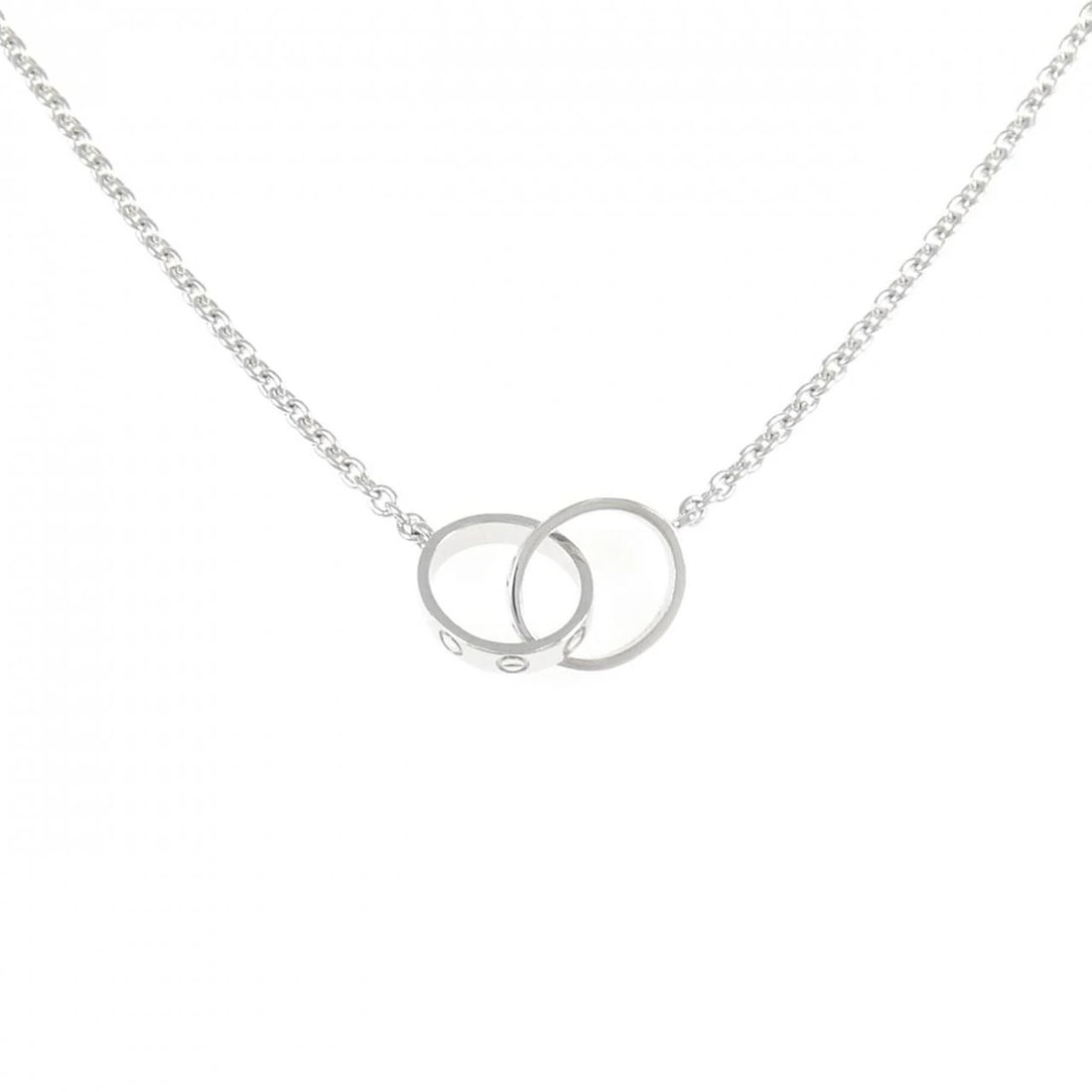 CARTIER BABY LOVE NECKLACE: Cartier Baby Love Necklace Brand: CARTIER Type: Necklace Material: 750 white gold, Color: white gold Size: 44cm Actual Size Max width approx.: 9.7mm Chain maximum width approx.: 1.8mm Accessories:
