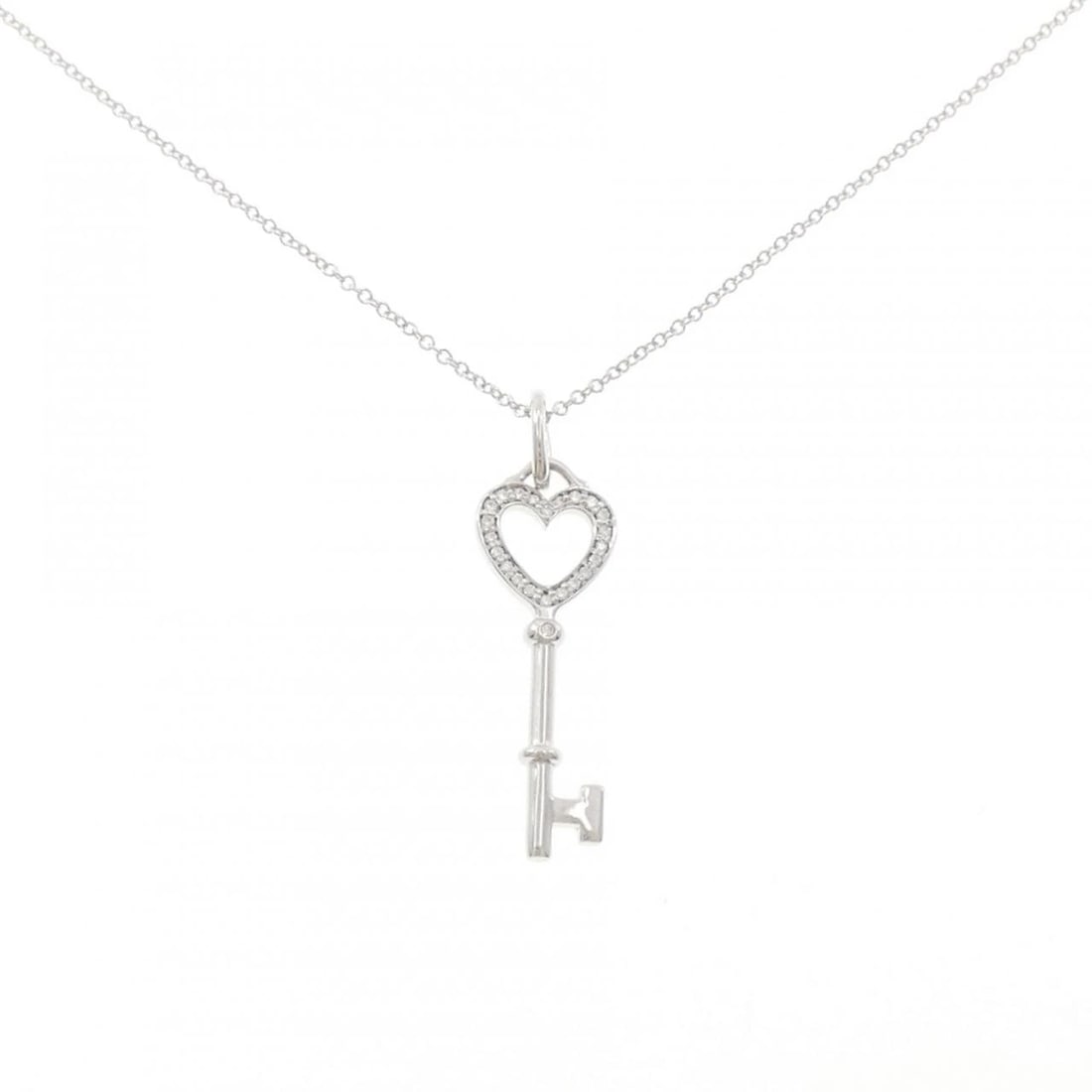 TIFFANY&CO. DIAMOND NECKLACE: TIFFANY&Co. Diamond Necklace Brand: TIFFANY&Co. Type: Necklace Material: 750 white gold, Main Stone/Creation Natural Color: white gold Size: 46cm Pendant length approx. x width approx.: 31.3mmx9.4mm