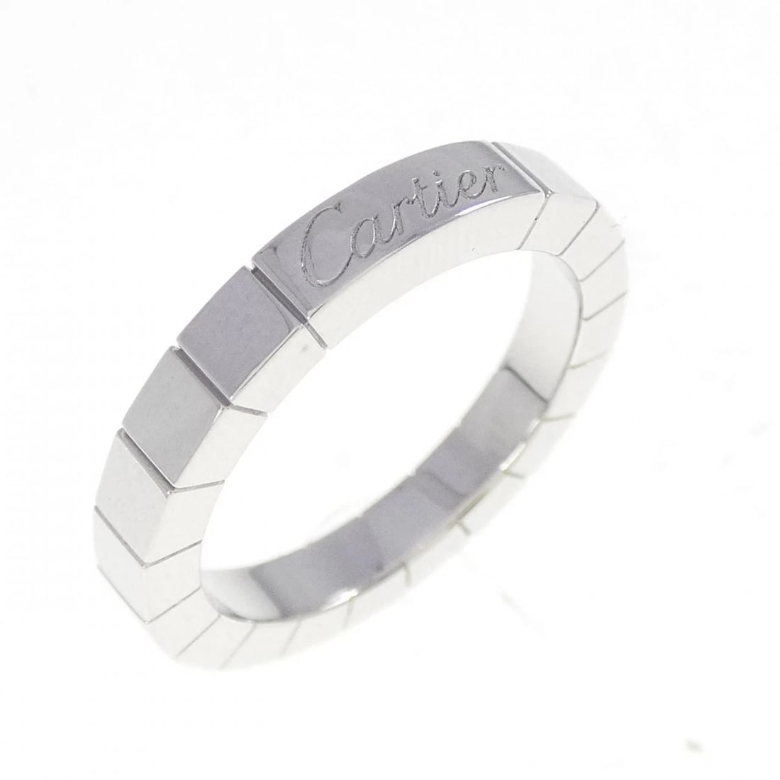 CARTIER LANIER RING: Cartier Lanier Ring Brand: CARTIER Type: ring Material: 750 white gold, Color: white gold Size: US 5.5 Accessories: None Accessories Notice: When purchasing pre-owned goods, please refer to the