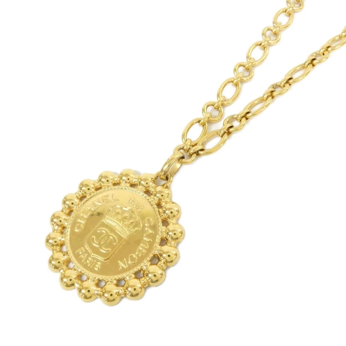 CHANEL NECKLACE: Chanel Necklace Brand: CHANEL Type: Necklace Material: None, Color: GOLD Size: Length: 81cm Top Width x Height: 6.7cm x 8.8cm Accessories: None Accessories Notice: When purchasing pre-owned goods,