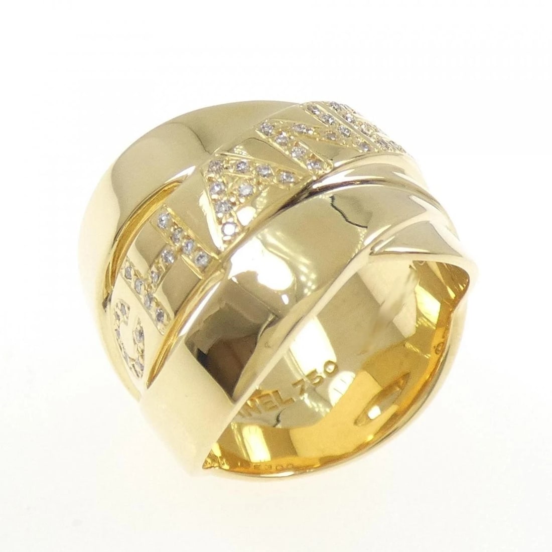 CHANEL BOLDUC RING: Chanel Bolduc Ring Brand: CHANEL Type: ring Material: 750 yellow gold, Main Stone/Creation Natural Color: yellow gold Size: US 5 1/4 Accessories: None Accessories Notice: When purchasing p