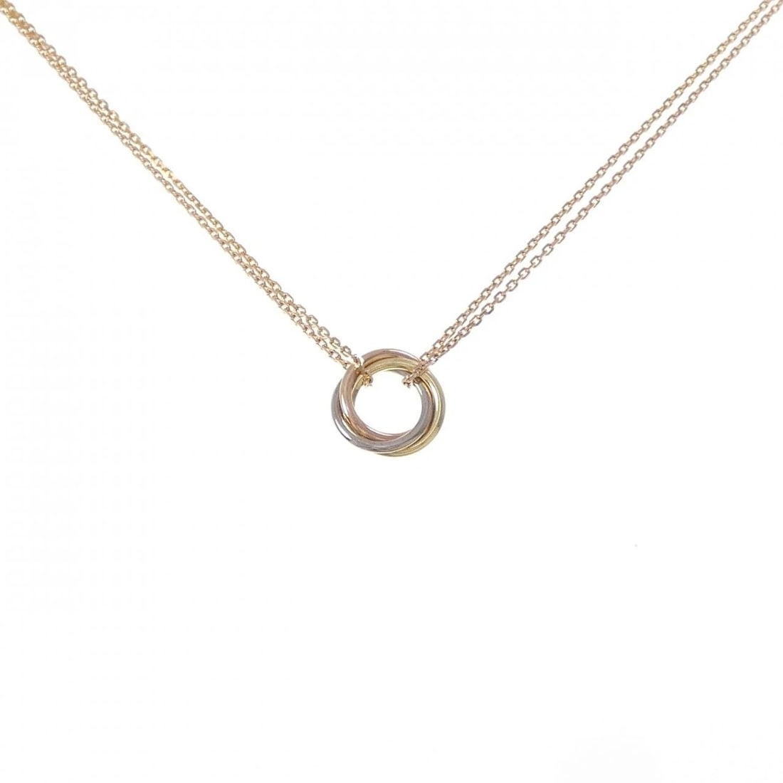 CARTIER TRINITY NECKLACE: Cartier Trinity Necklace Brand: CARTIER Type: Necklace Material: 750 Yellow Gold/750 White Gold/750 Pink Gold, Color: Yellow Gold/White Gold/Pink Gold Size: 36-40cm Pendant length approx. x width
