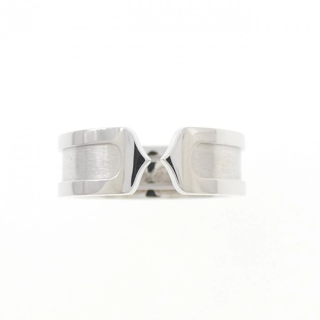 CARTIER C2 SMALL RING: Cartier C2 Small Ring Brand: CARTIER Type: ring Material: 750 white gold, Color: white gold Size: US 5 3/4 Accessories: None Accessories Notice: When purchasing pre-owned goods, please ref