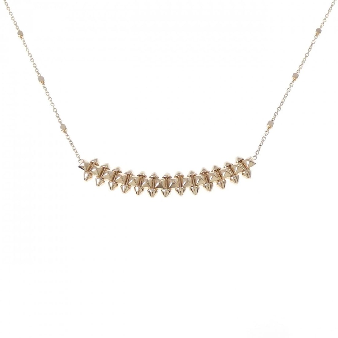 CARTIER CRUSH SMALL NECKLACE: Cartier Cr US h Small Necklace Brand: CARTIER Type: Necklace Material: 750 Pink Gold, Color: pink gold Size: 38?41cm Actual Size Pendant length approx. x width approx.: 6.3mmx41.2mm Chain maximum