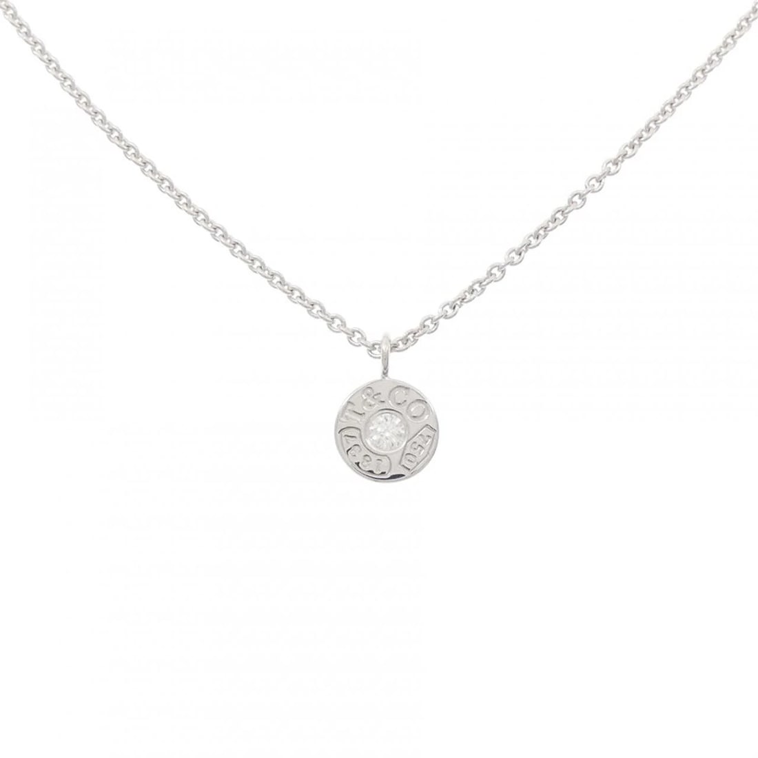 TIFFANY&CO. NECKLACE: TIFFANY&Co. Necklace Brand: TIFFANY&Co. Type: Necklace Material: 750 white gold, Main Stone/Creation Natural Color: white gold Size: 41cm Actual Size Pendant length approx. x width approx.: 11.5mmx8.0